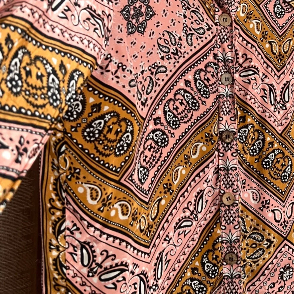 FARM Rio Paisley Buttondown Long Sleeve Shirt, NEW - Picture 9 of 13